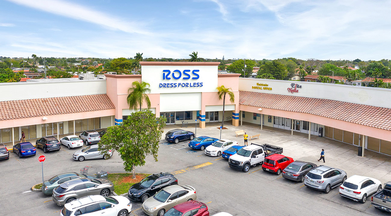 Westchester Shopping Center Exterior with Retail Storefronts
